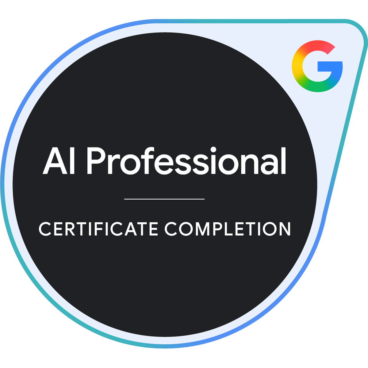 Google AI Professional certificate badge